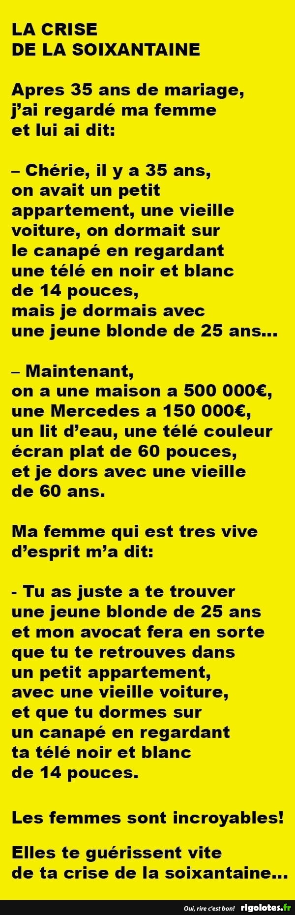 Apres 35 Ans De Mariage J Ai Regarde Ma Femme Et Lui Ai Dit